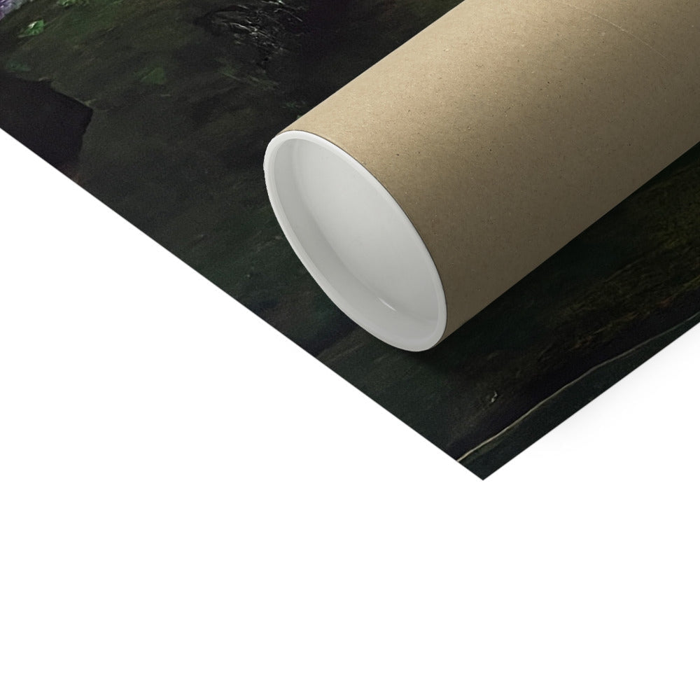 Brown Cardboard Tube with White Cap for Into The Glencoe Dusk Print