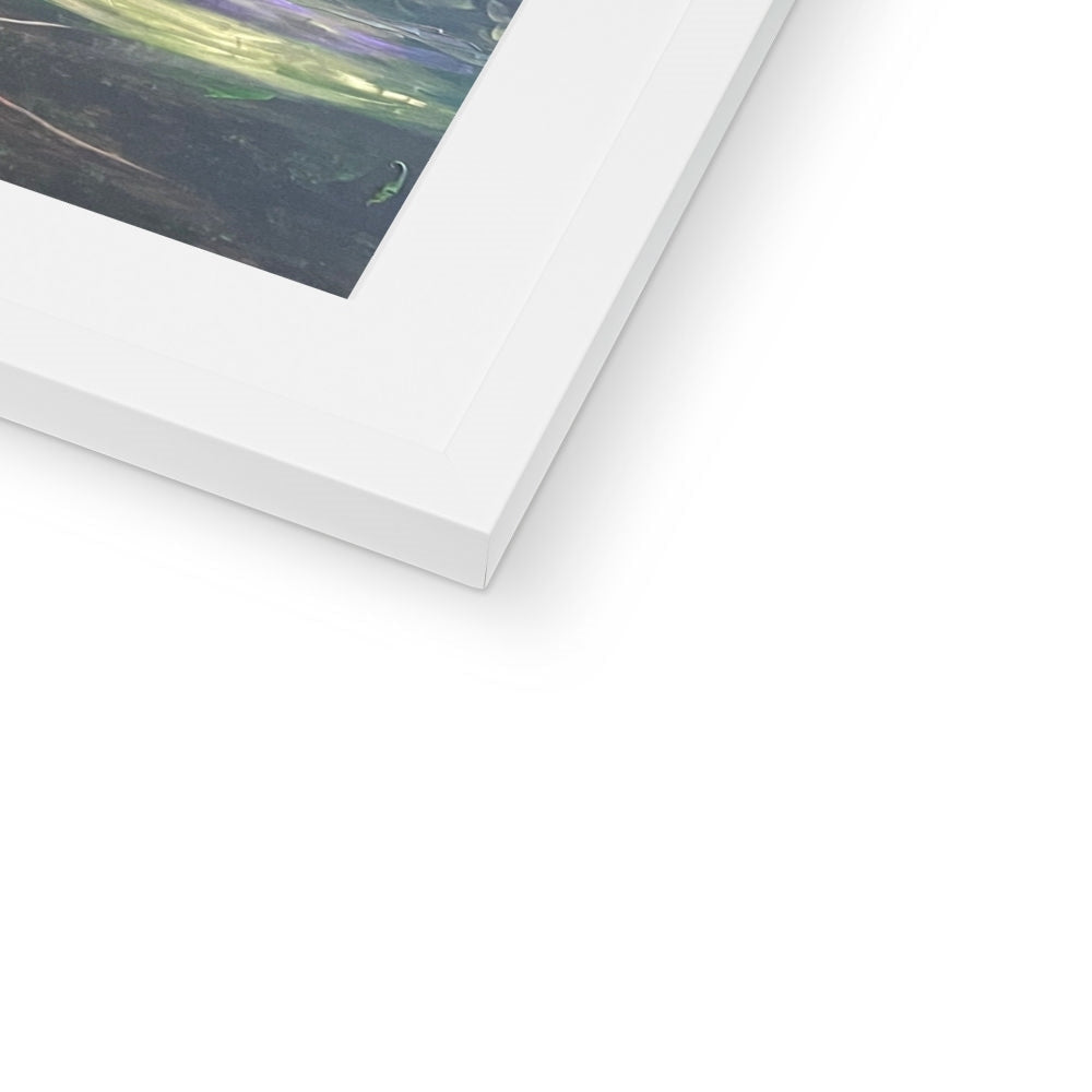 White matte picture frame with thin black border for Into The Glencoe Dusk Art Prints