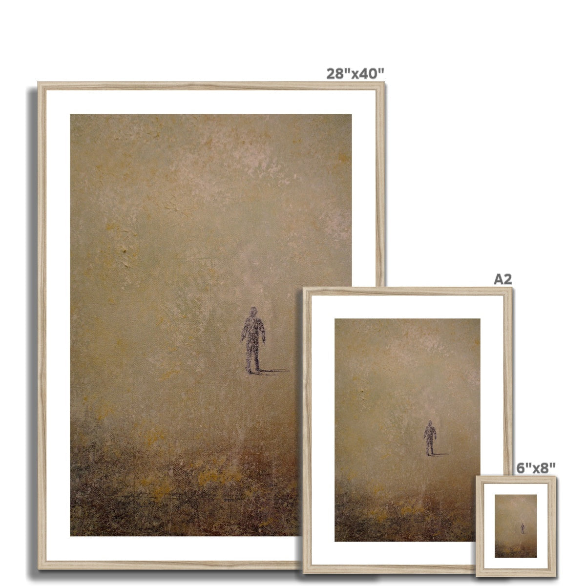 Into The Munro Mist 28x40 framed minimalist art print