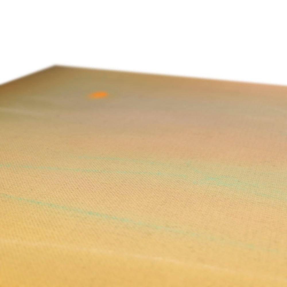 Inveraray Dusk canvas print of orange sponge with green stripes