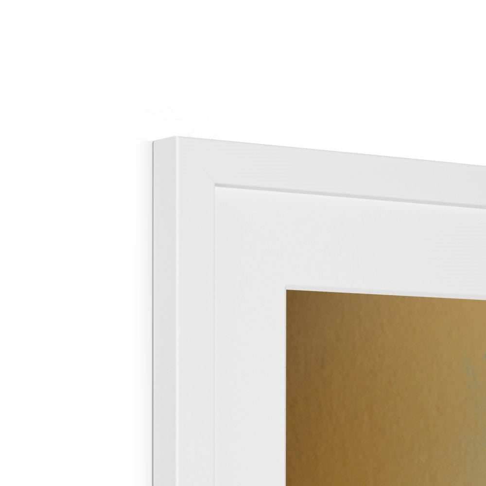 White rectangular mirror with gold interior from Inveraray Dusk Art Prints
