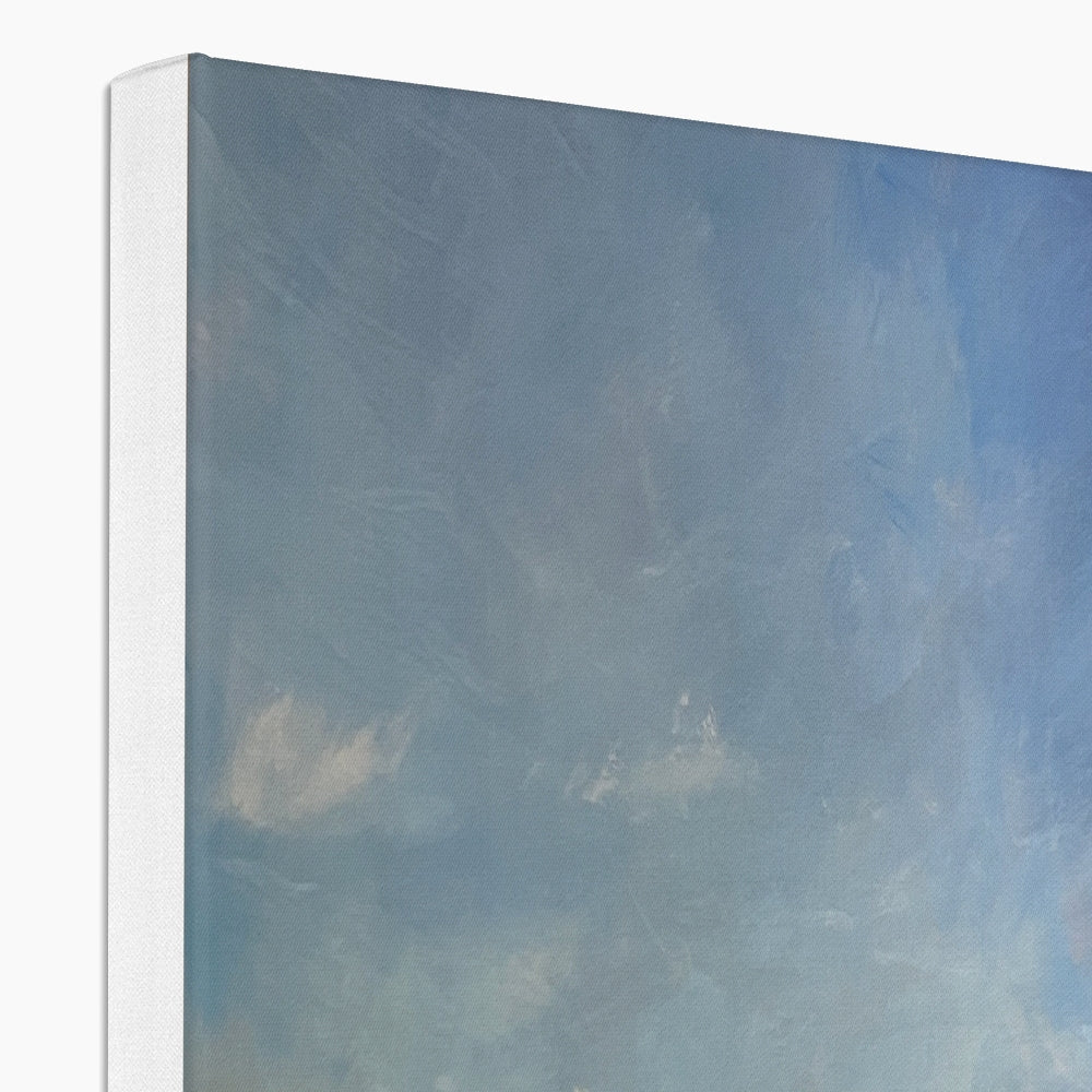 Fluffy clouds on blue sky canvas print from Ireland to Scotland