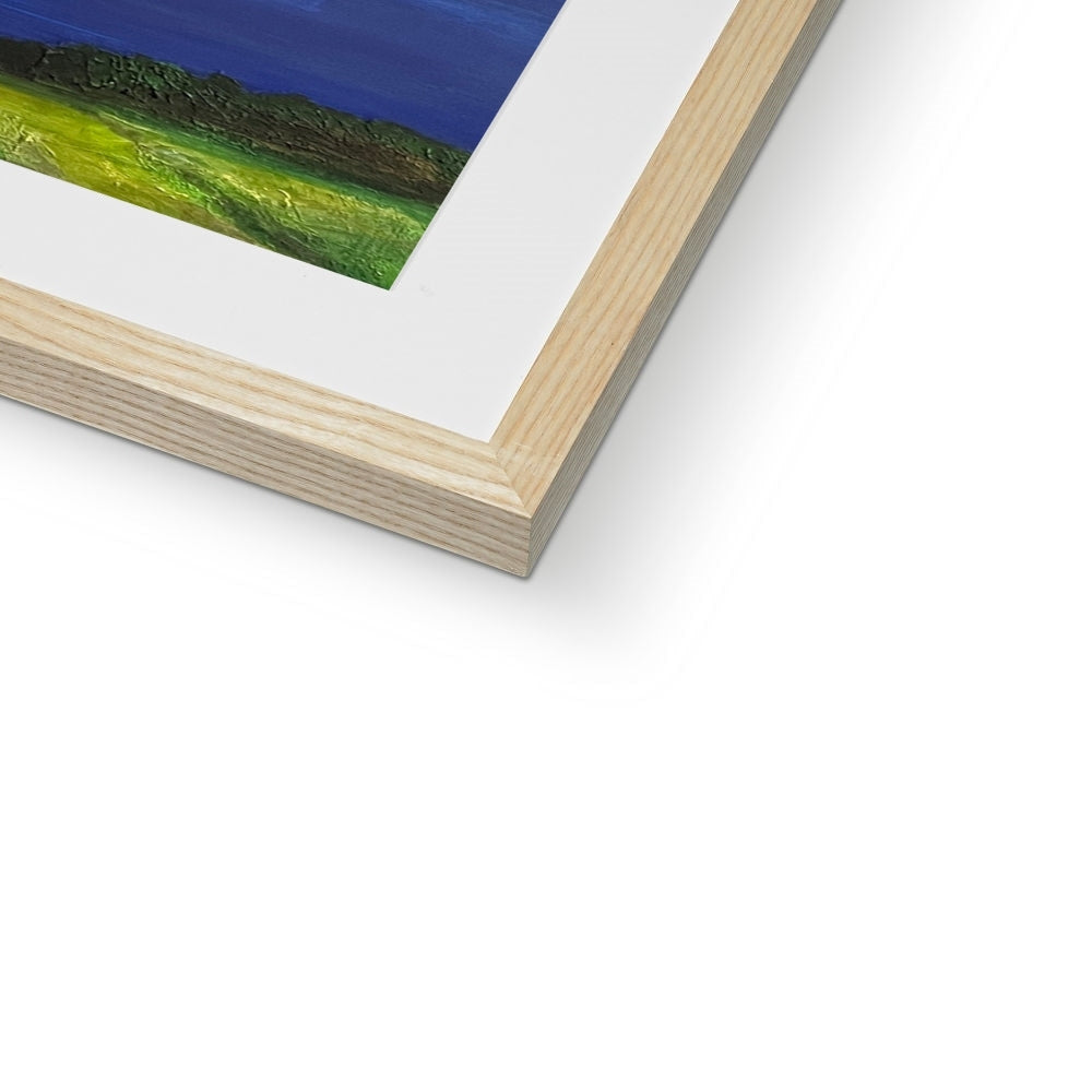 Minimalist wooden frame with white mat for From Ireland To Scotland art print