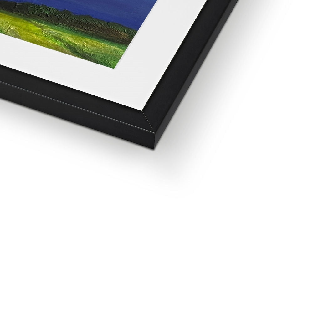 Black matte frame with white mat and green From Ireland To Scotland landscape art print