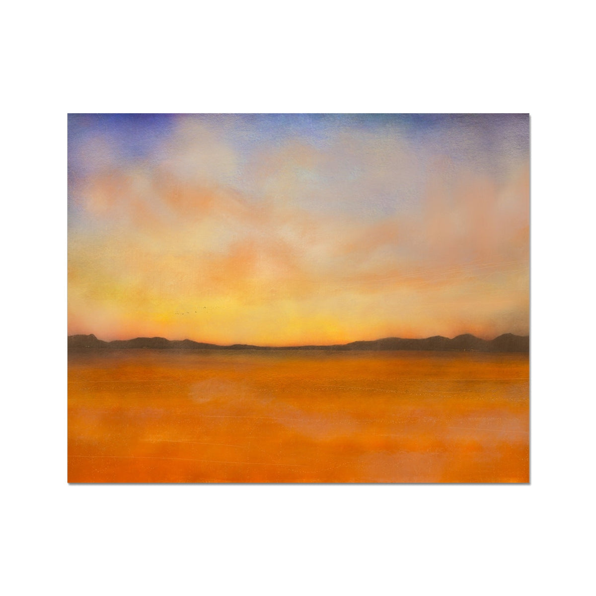Islay Dawn orange and yellow abstract landscape artist proof print