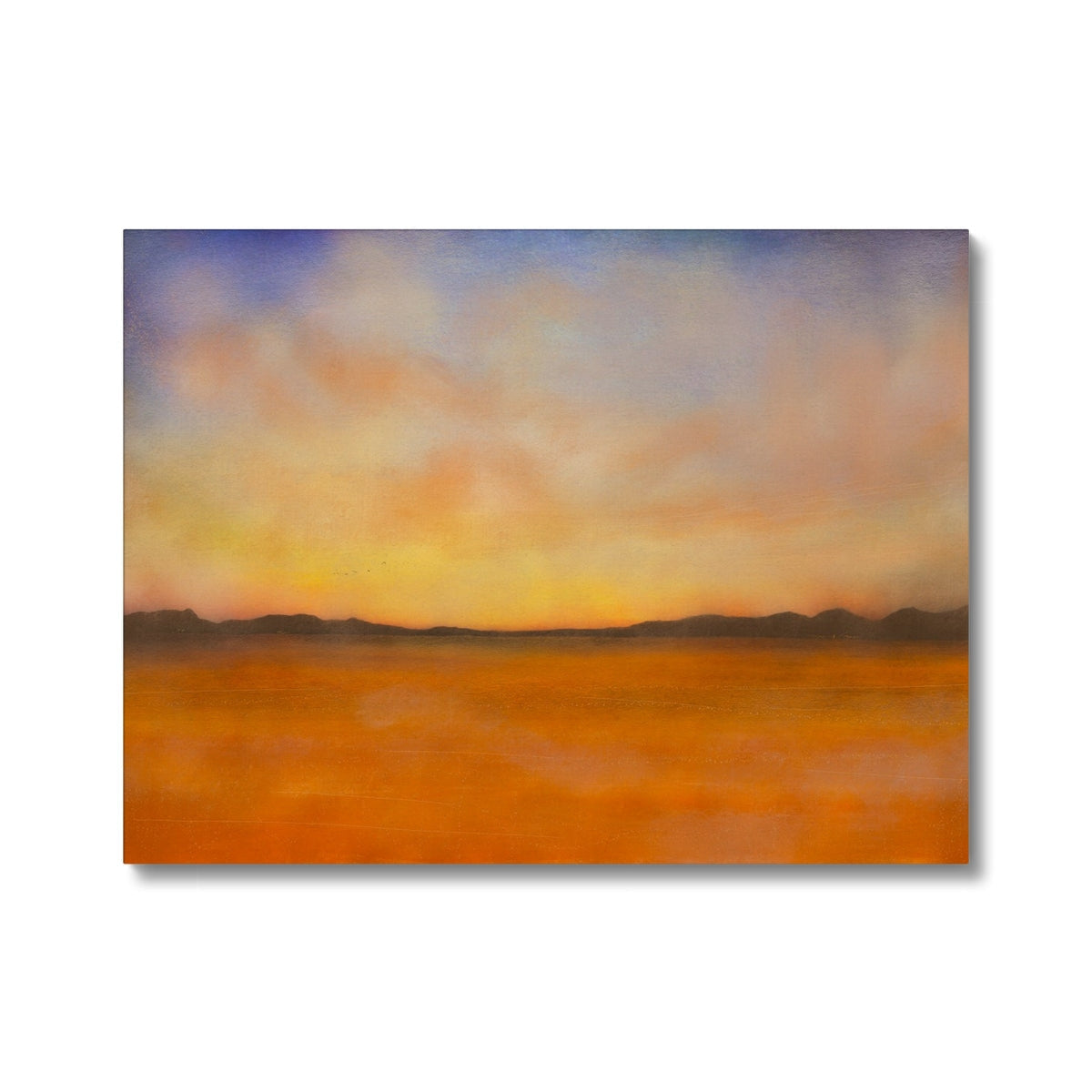 Orange and yellow abstract landscape on Islay Dawn canvas print