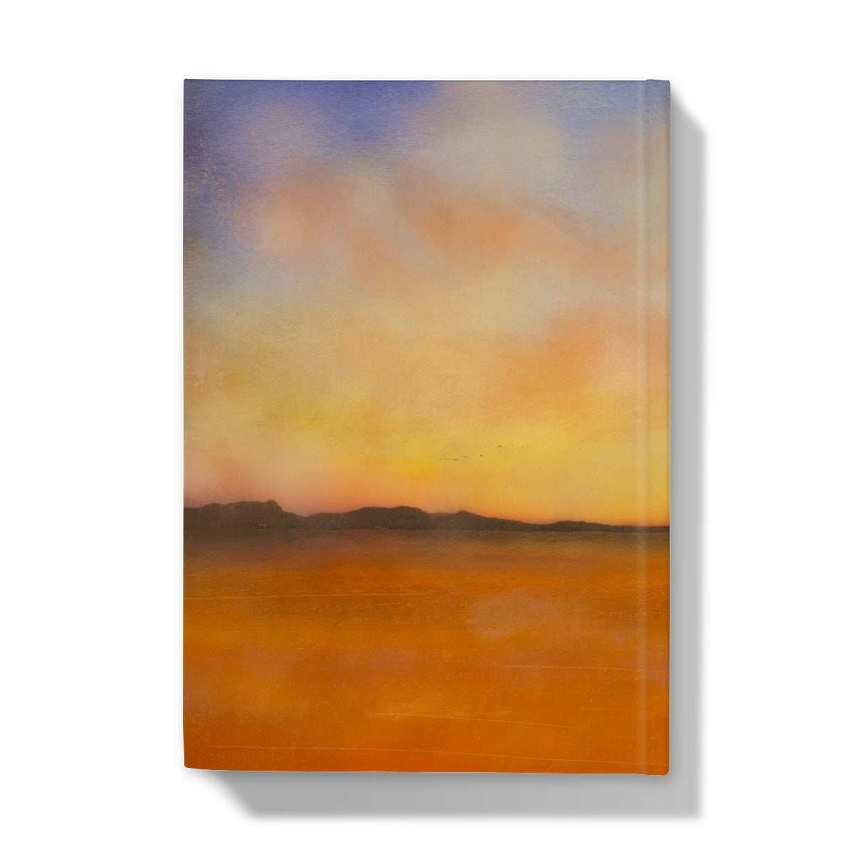 Islay Dawn Hardback Journal with orange blue abstract textured cover