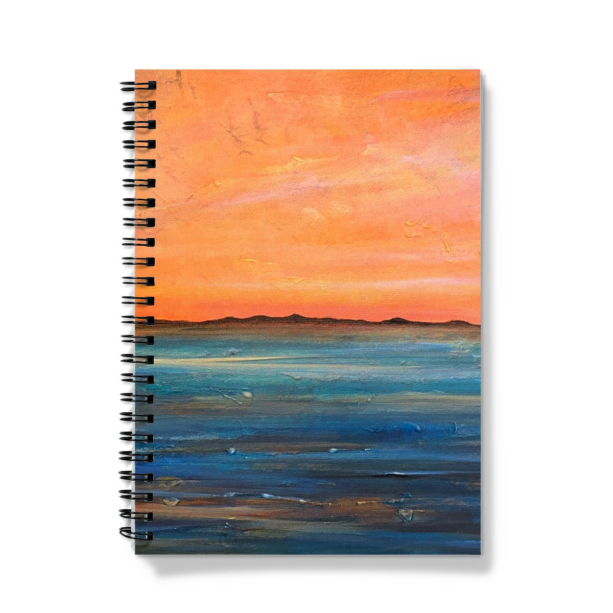 Spiral-bound Isle of Gigha Notebook with ocean sunset design