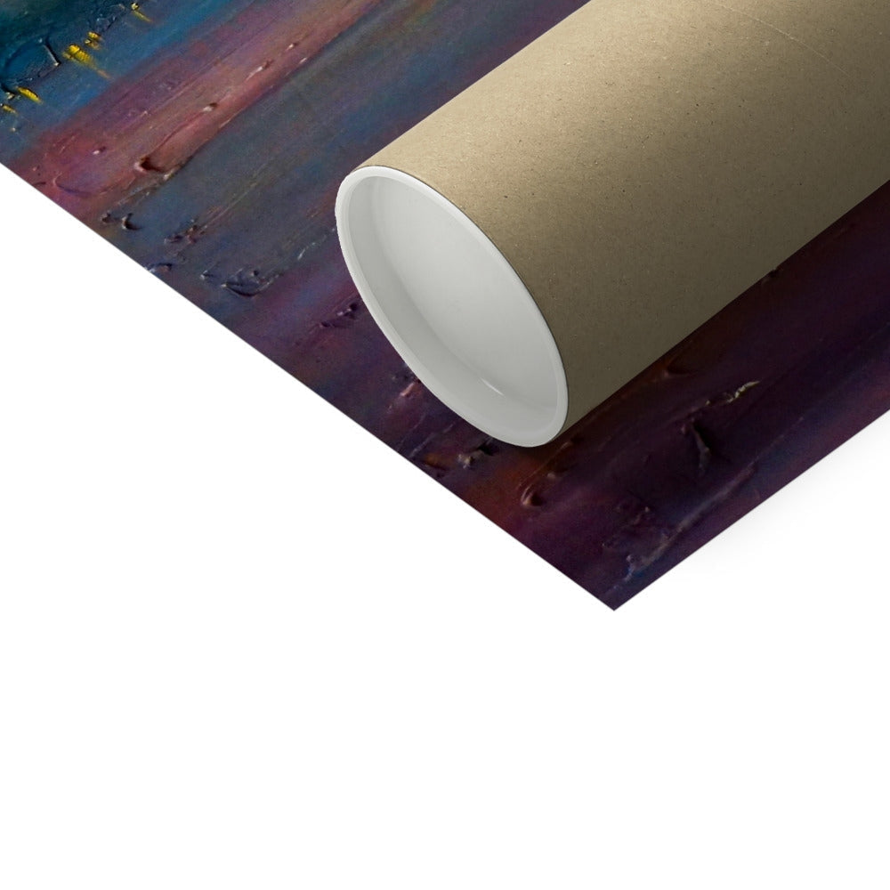 Rolled Jupiter, Venus & Moon Over River Clyde Hahnemühle etching print