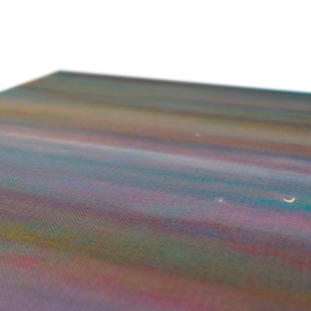 Iridescent striped canvas of Jupiter, Venus, and Moon over River Clyde