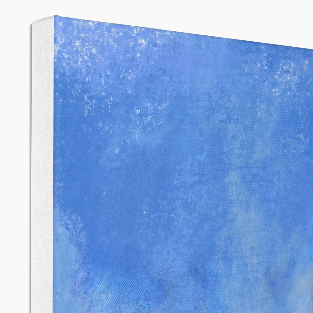 Blue textured canvas art with distressed painterly finish from Kelvingrove Art Gallery Canvas