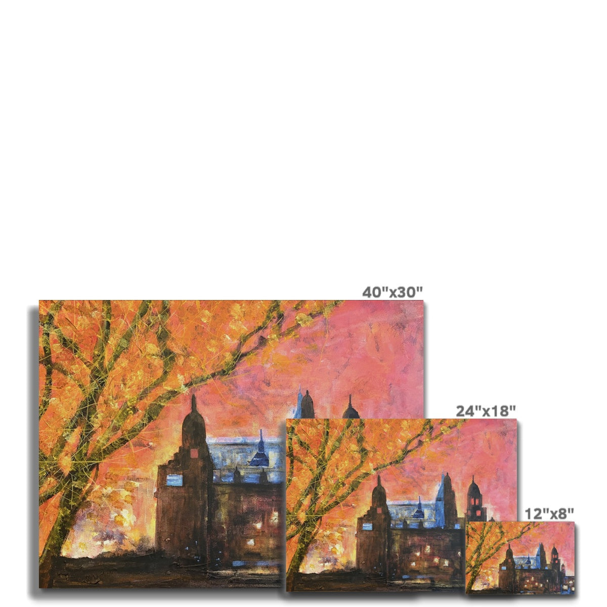 Kelvingrove Art Gallery Dusk Canvas Prints - Edinburgh & Glasgow Scotland - Free Shipping Worldwide