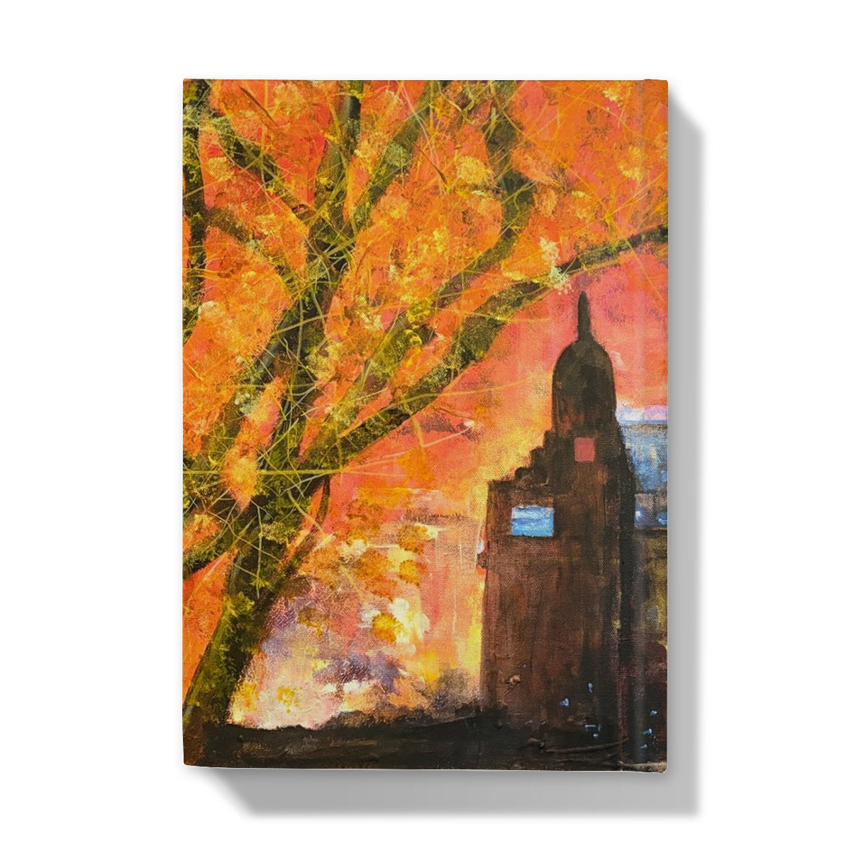 Vibrant abstract tree painting in Kelvingrove Art Gallery Dusk journal