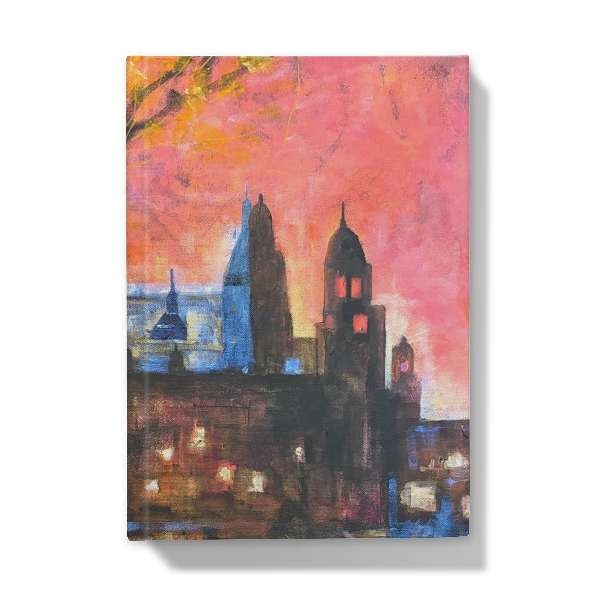 Kelvingrove Art Gallery dusk abstract cityscape canvas print