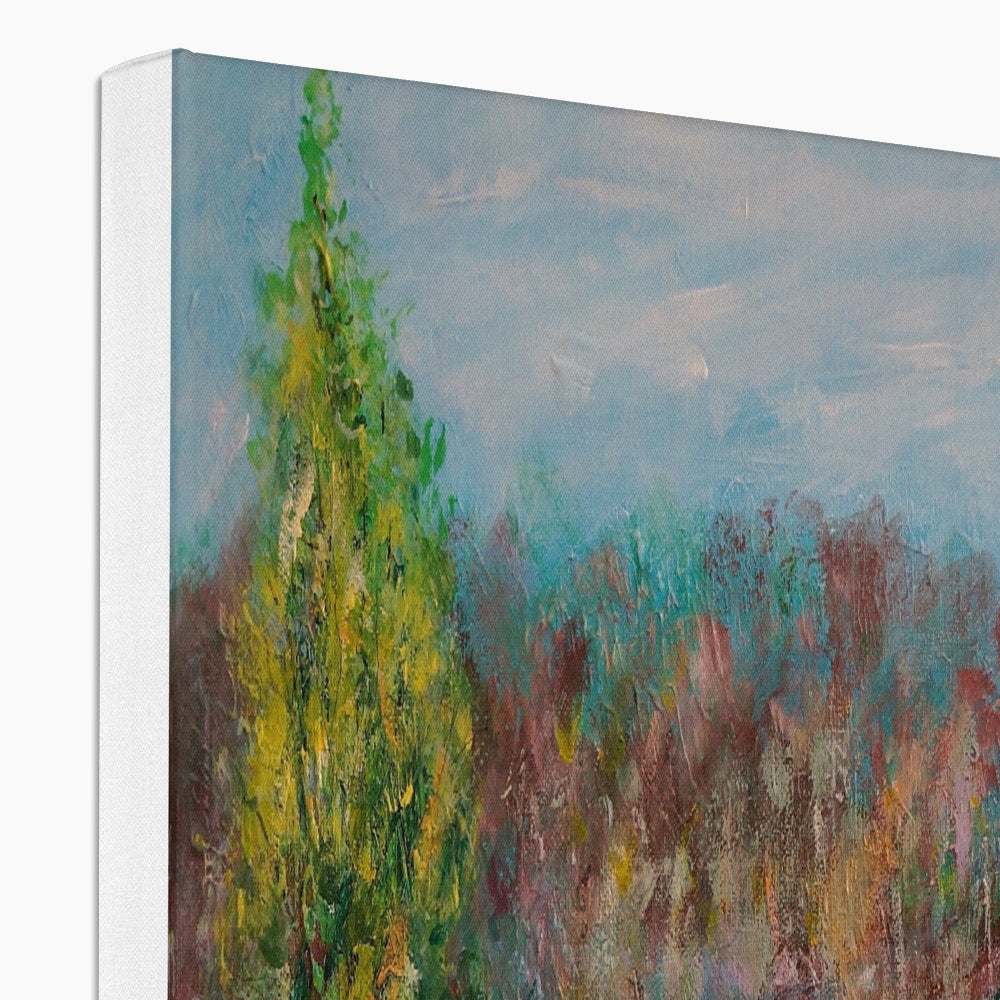 Kenmore Bridge canvas print of vibrant green tree art