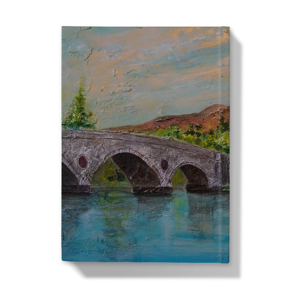 Kenmore Bridge II hardback journal with stone bridge canvas print