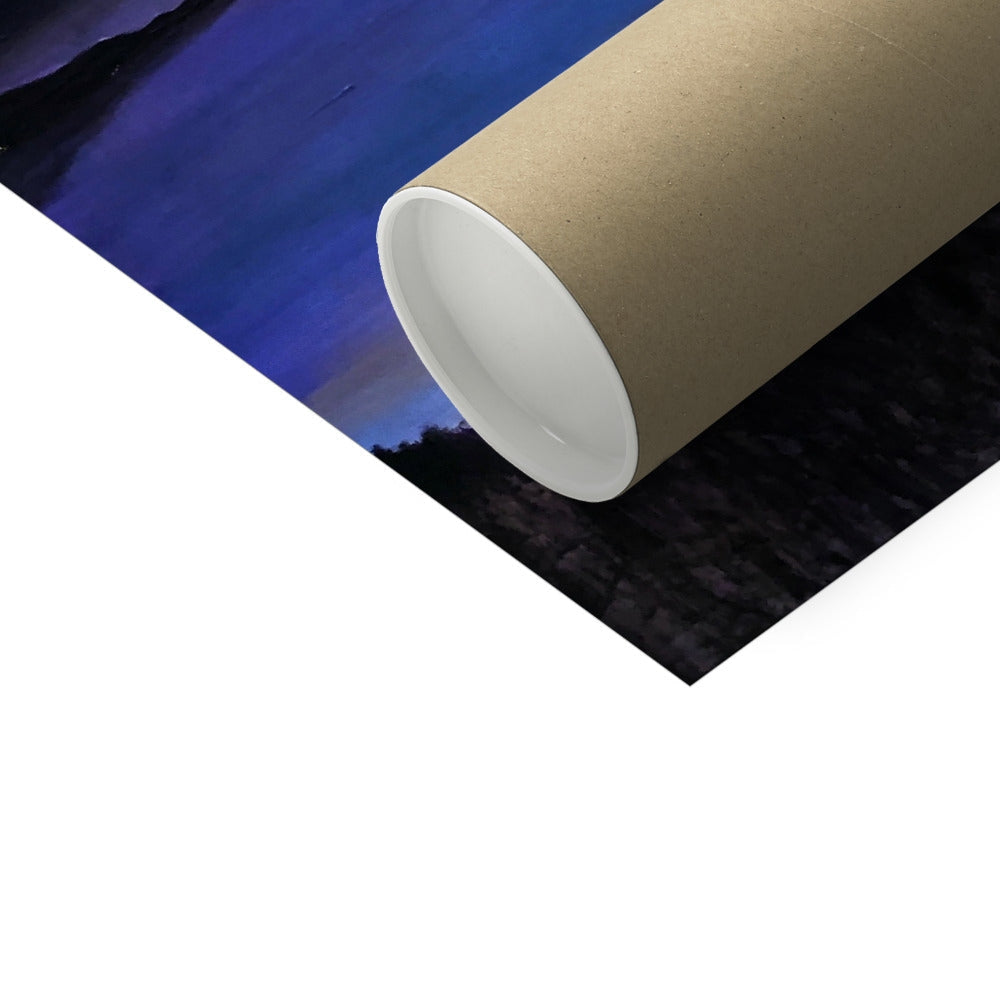 Lamlash Dusk Artist Proof Collector Print in brown tube with black cap