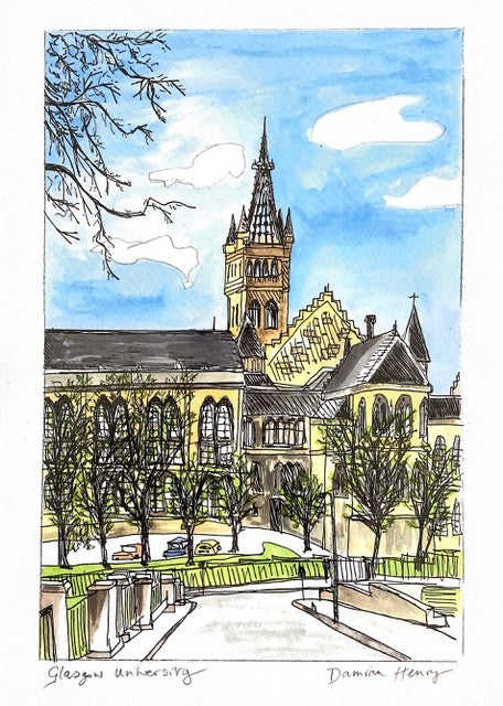 Large "Glasgow University" From South Park | Damian Henry Artist Printmaker