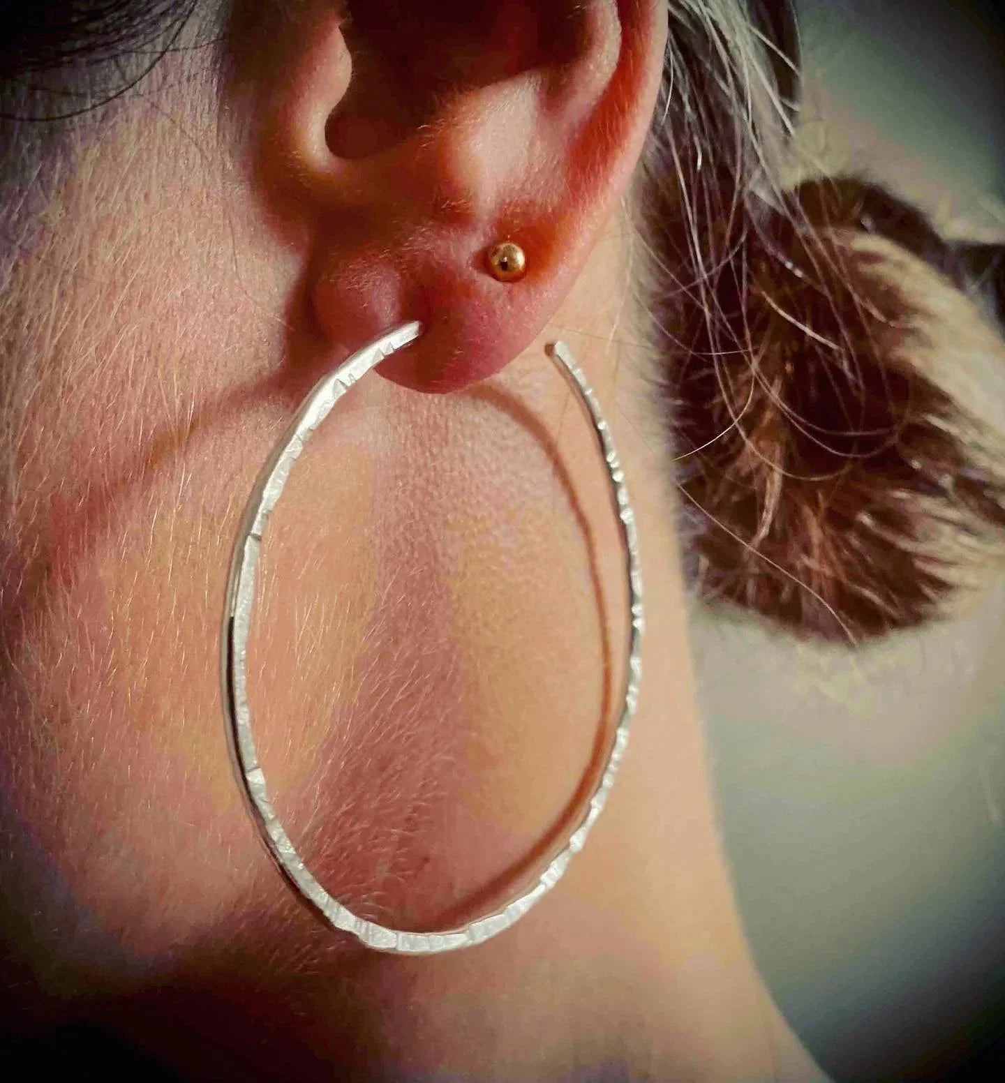 Large Silver Hoops