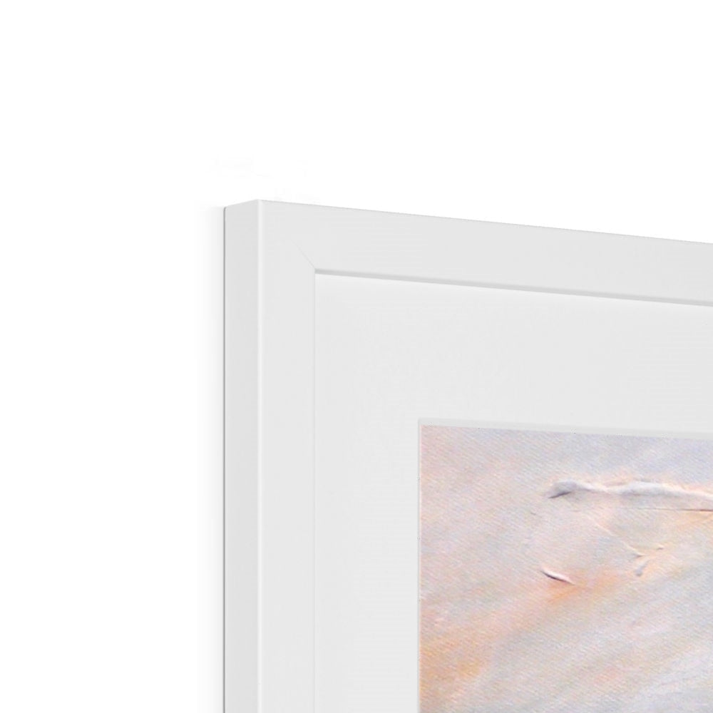 Minimalist white frame with pastel abstract art from The Last Ferry To Dunoon print