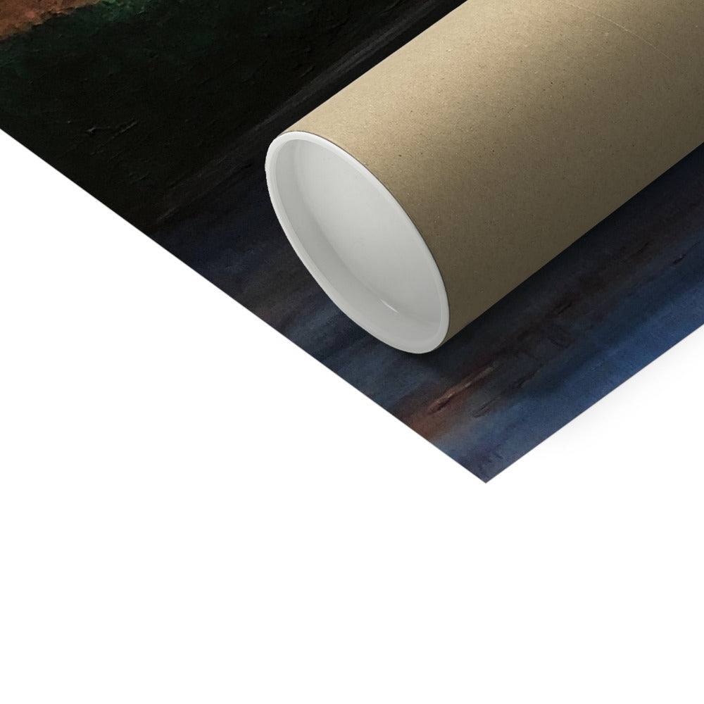 Brown cardboard tube with white cap for Liathach Glen Torridon print