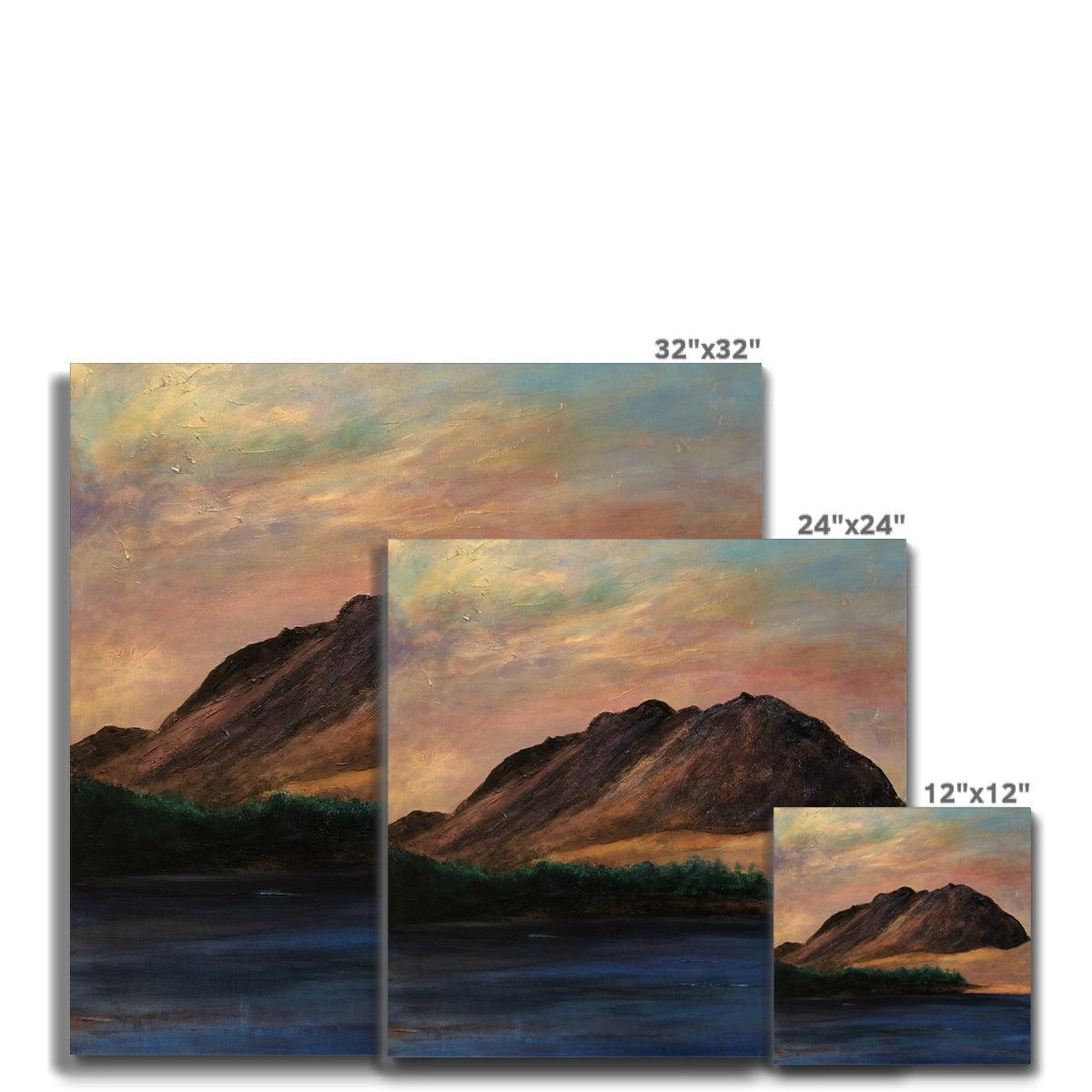 32x32 inch canvas print of Liathach Glen Torridon mountain landscape