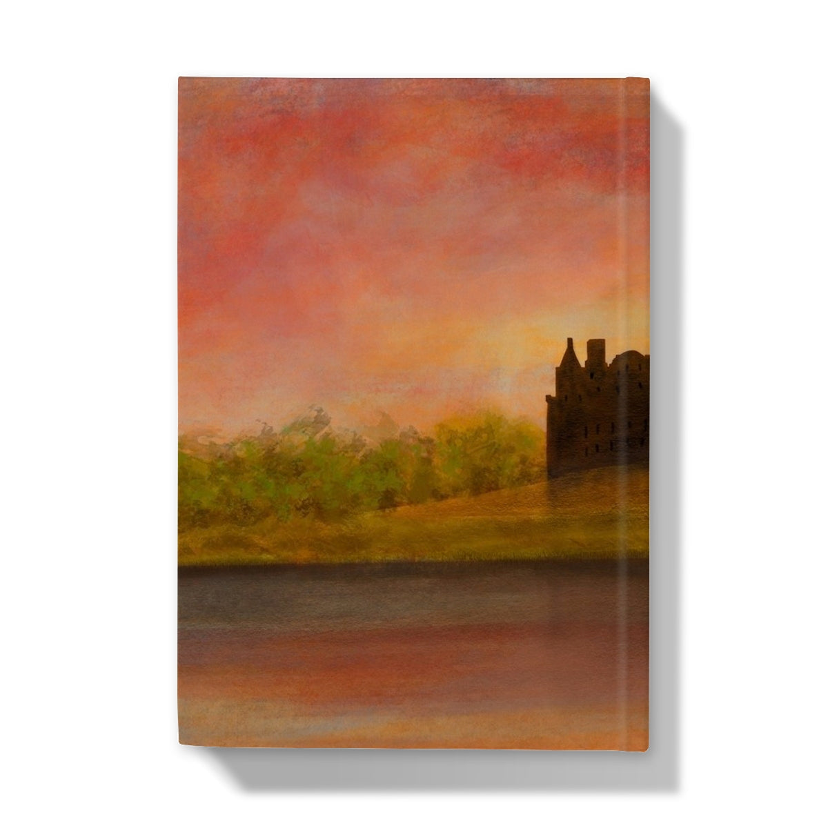 Linlithgow Palace sunset over water silhouette journal cover