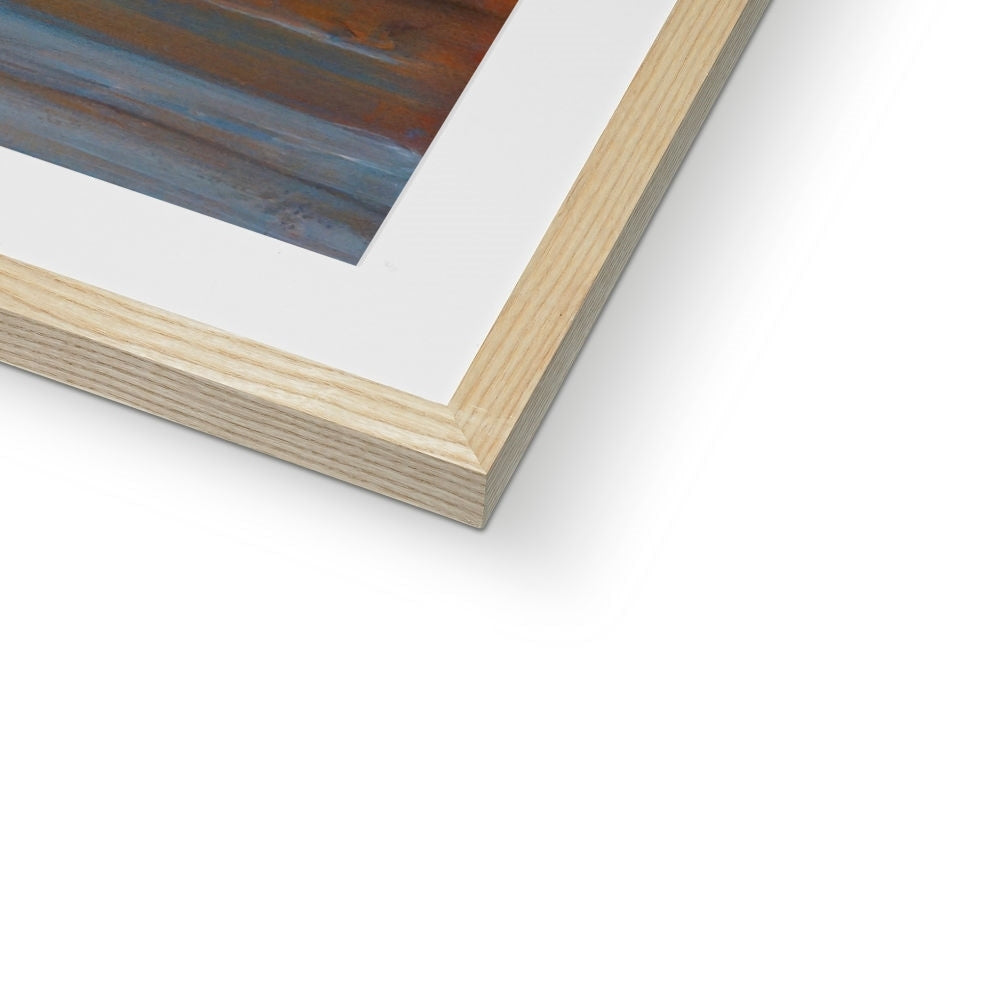 Loch Awe Art Prints: Light wood frame with white mat and beach photo