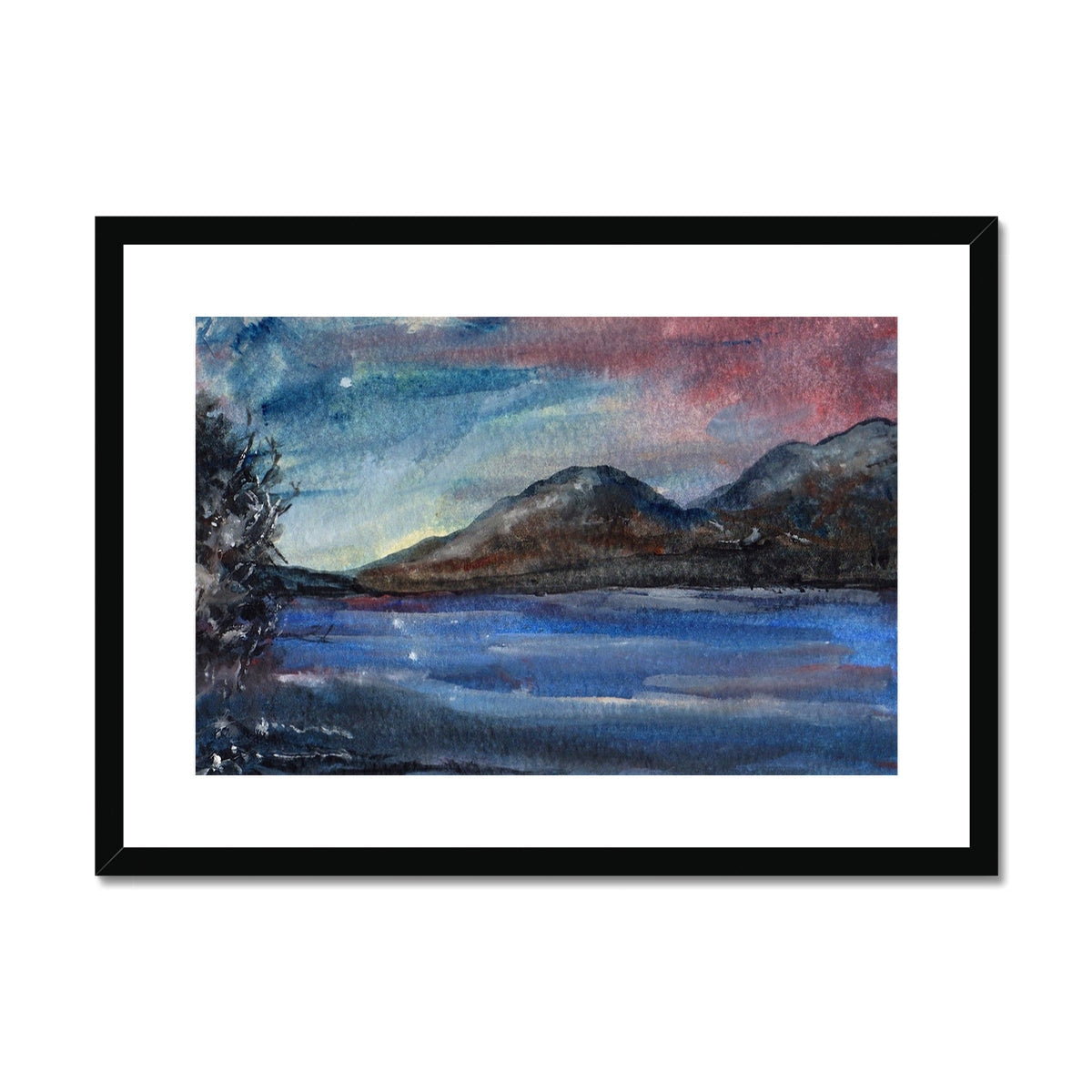 Loch Eck Moonlight Art Prints - Lochs & Mountains Gallery Scotland - Free Shipping Worldwide