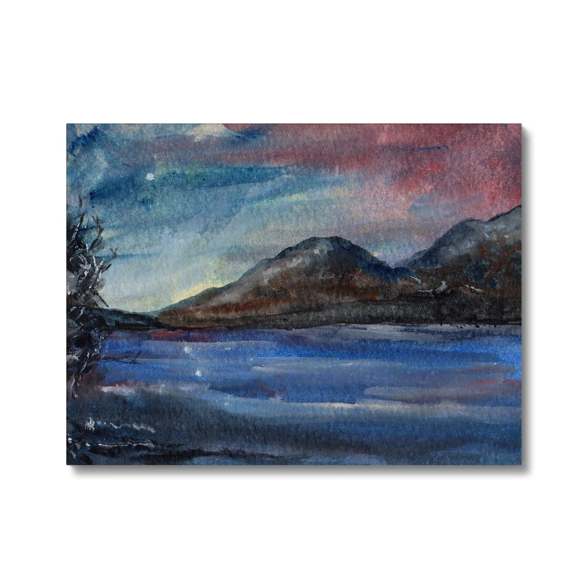 Loch Eck Moonlight Canvas Prints - Lochs & Mountains Art Gallery Scotland - Free Shipping Worldwide