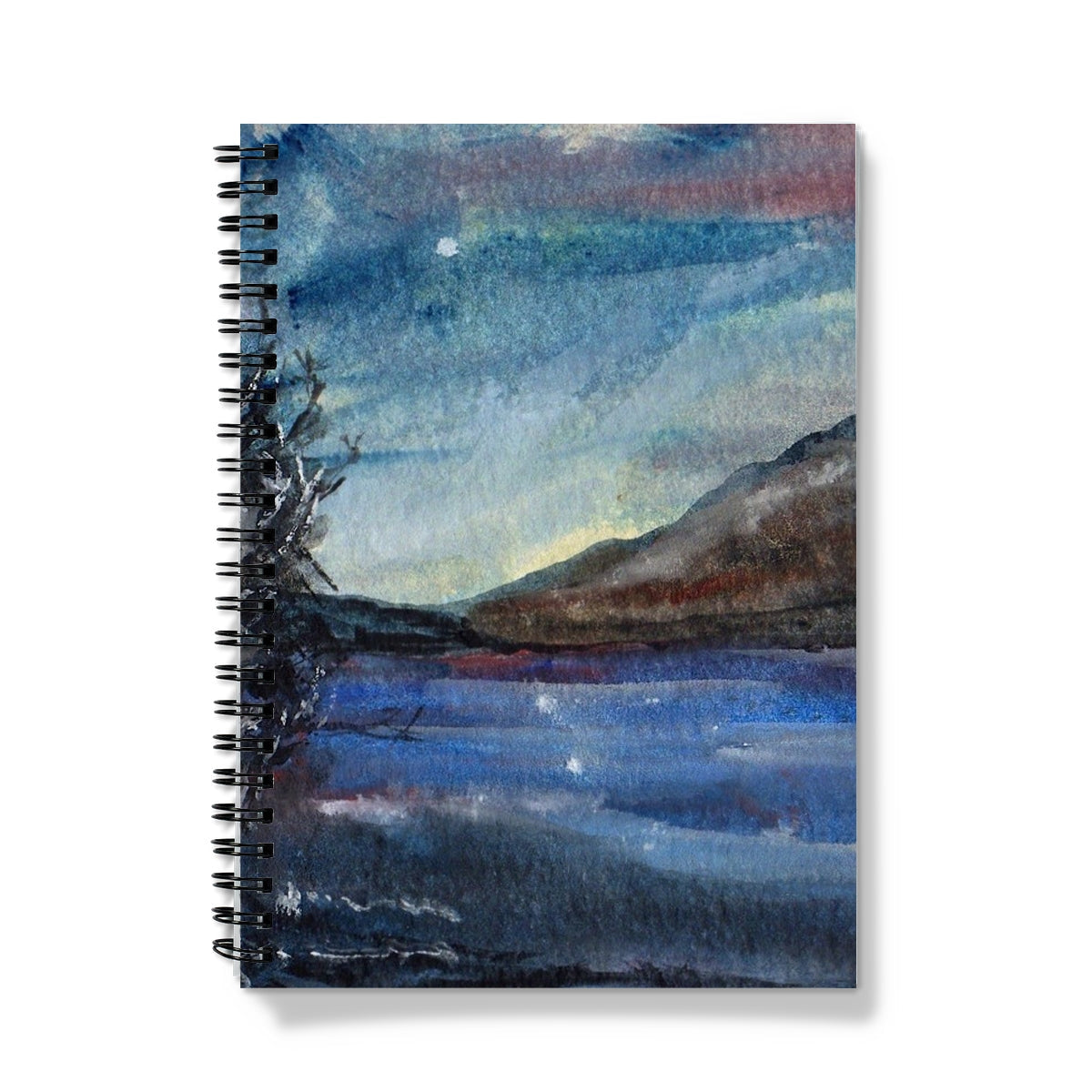 Loch Eck Moonlight Notebook - Lochs & Mountains Art Gallery Scotland - Free Shipping Worldwide