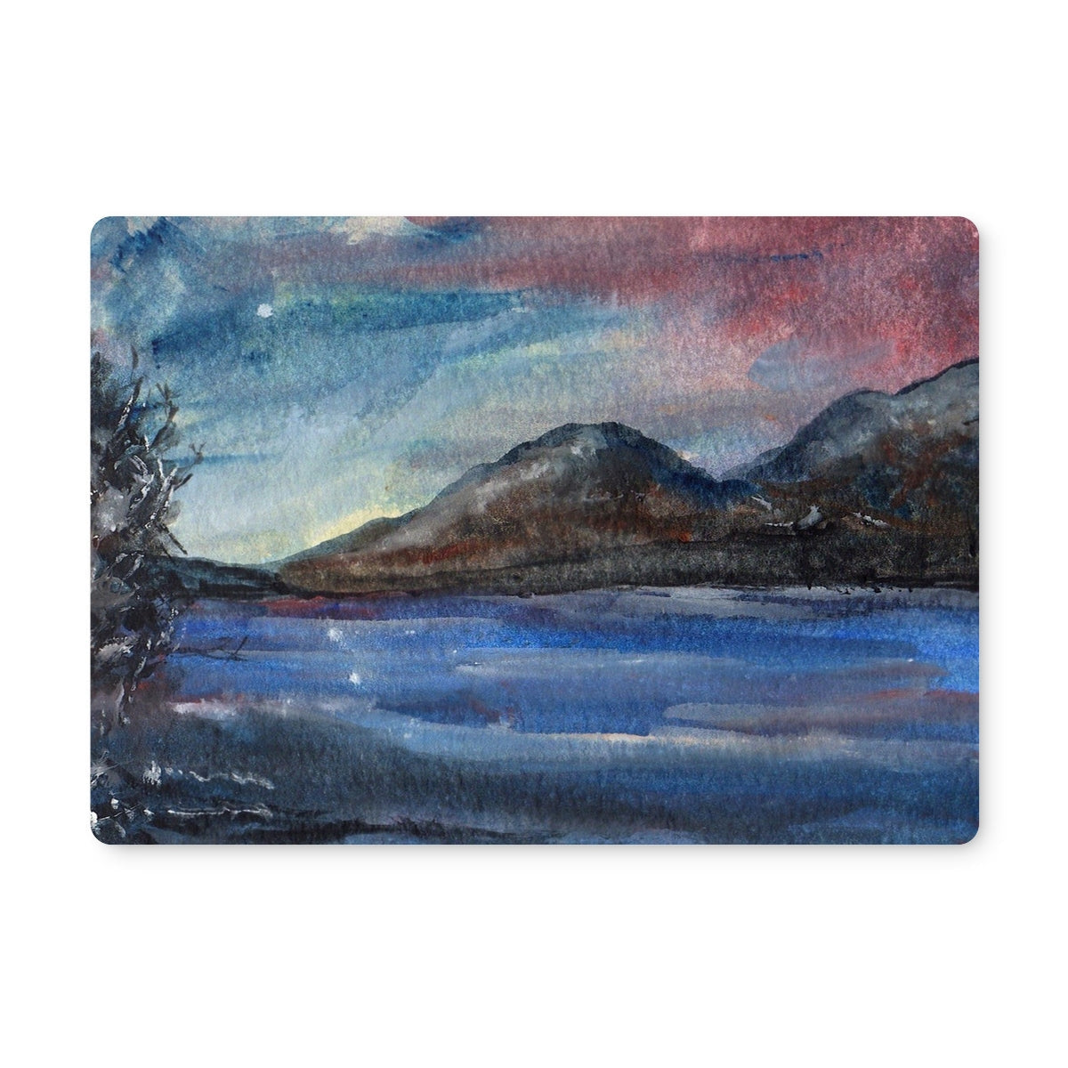 Loch Eck Moonlight Placemat - Lochs & Mountains Art Gallery Scotland - Free Shipping Worldwide