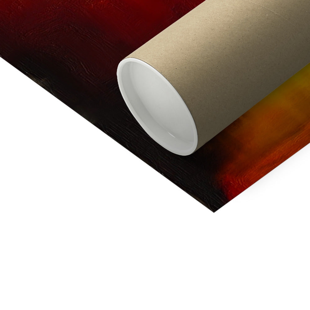 White cylindrical foam insulation with smooth surface and black base for Loch Faskally Dusk print