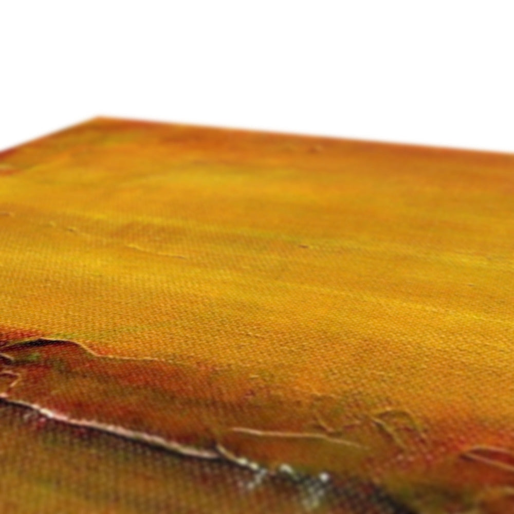 Golden textured Loch Fyne Dawn canvas print with earthy tones