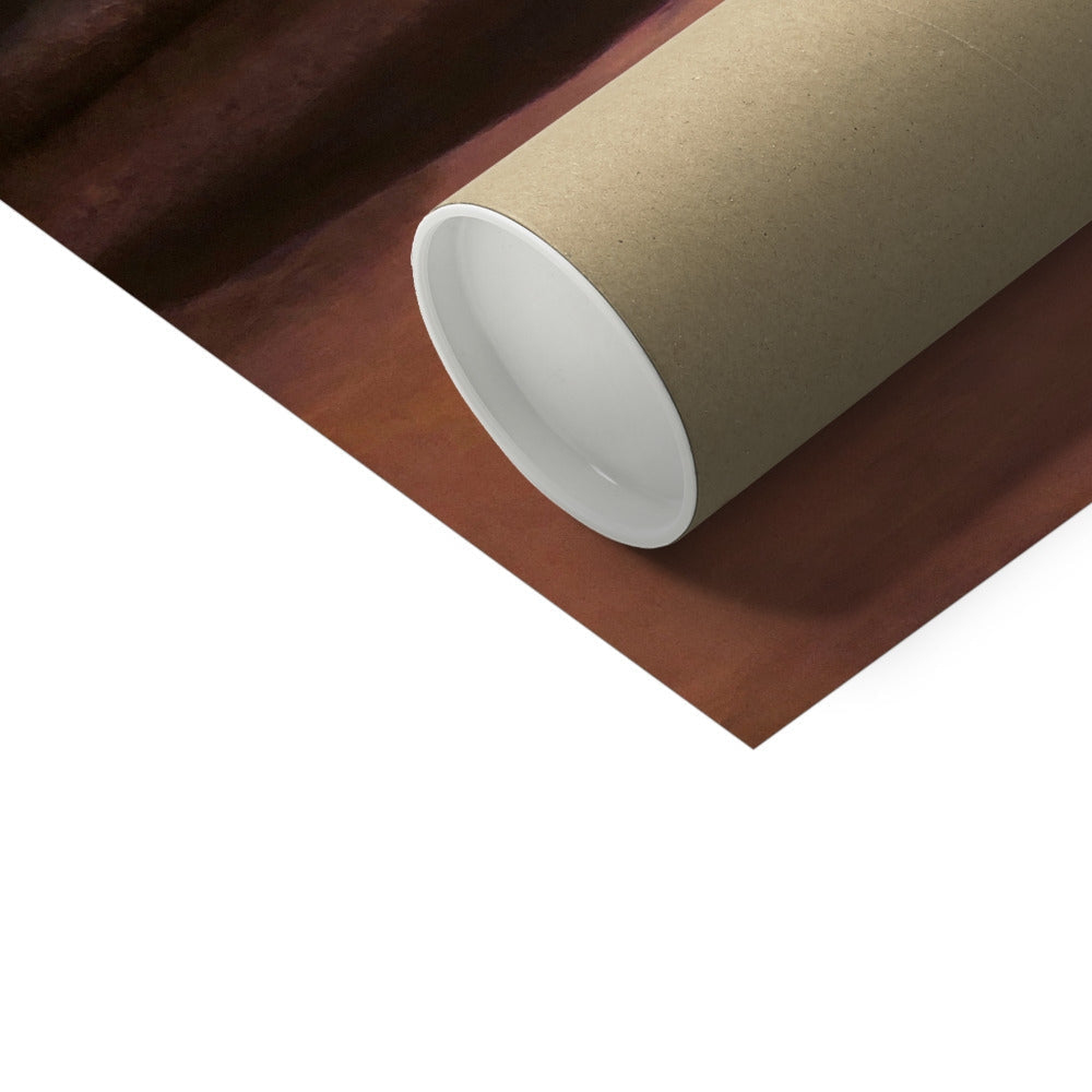 Brown kraft paper roll with white core for Loch Garten Dawn Artist Proof Collector Print