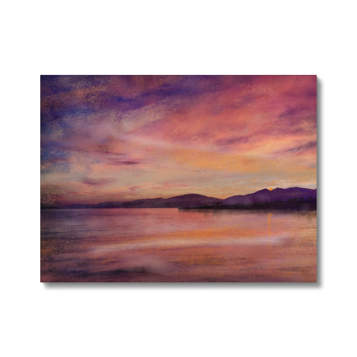 Serene Loch Linnhe dusk sunset canvas print over calm water