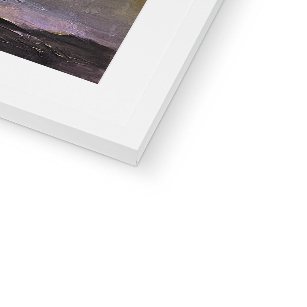 White matte frame with black Loch Linnhe Sunset art print