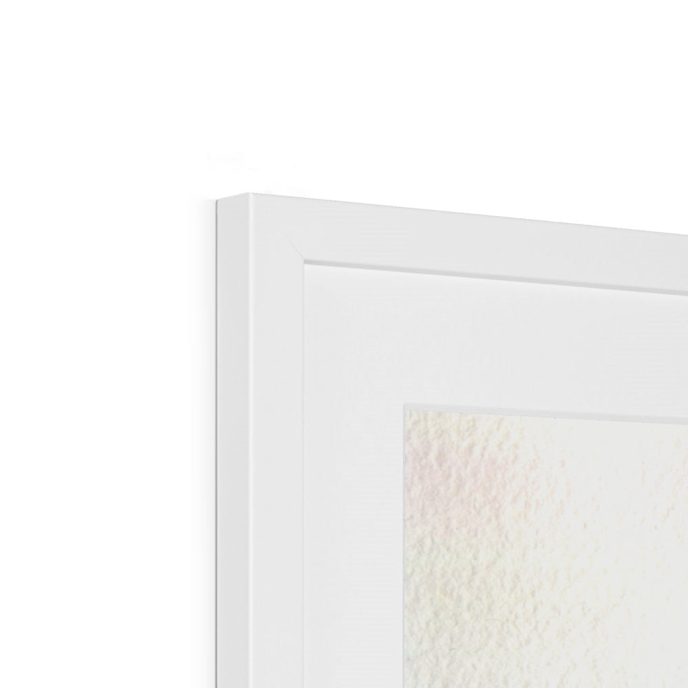 White minimalist frame with textured interior Loch Lomond Mist print