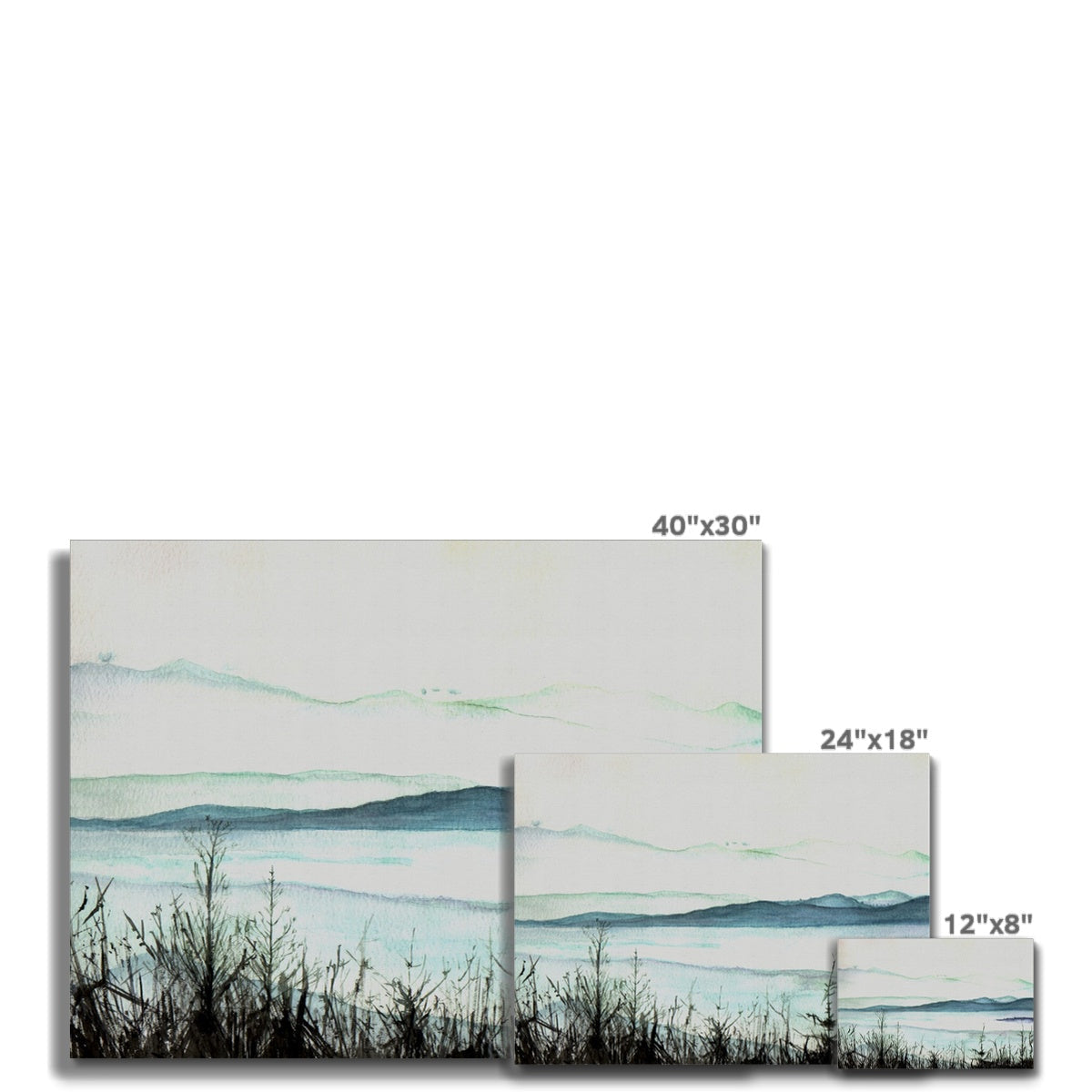 40x30 inch Loch Lomond Mist Canvas print of misty mountains