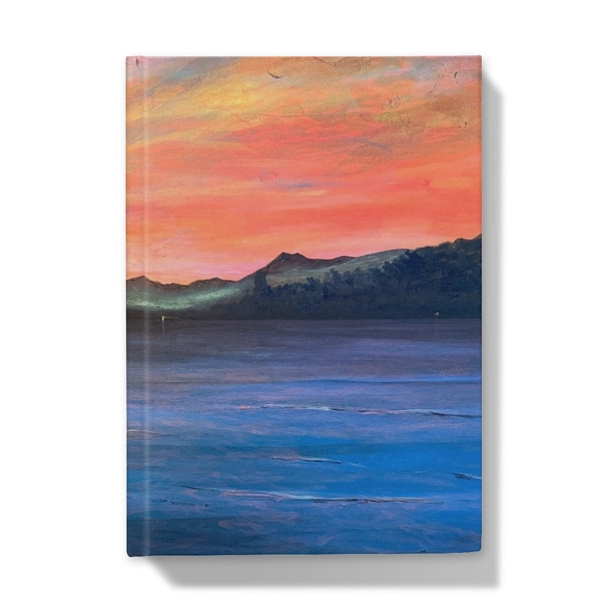 Canvas print of sunset over Loch Maree water in Slioch journal
