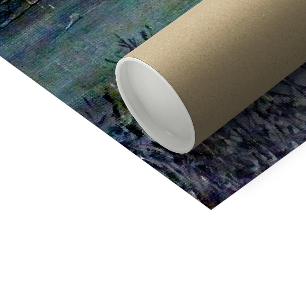 Brown cardboard tube with white end cap for Loch Morlich Moonlight Artist Proof print