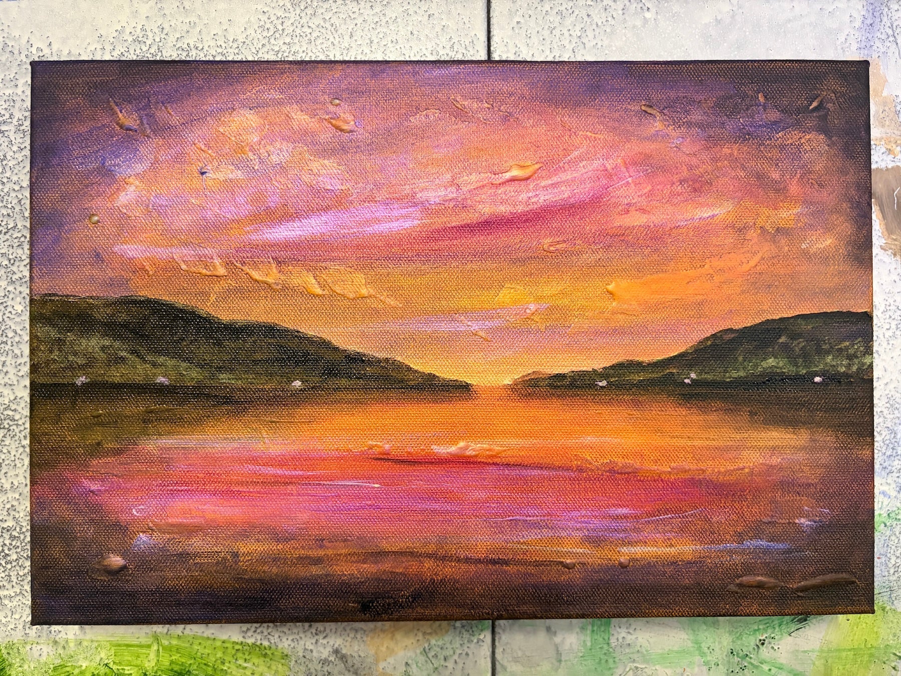 Loch Ness Dawn - Original Scottish Landscape Painting (Alister) - Lochs & Mountains Art Gallery Scotland - Free Shipping Worldwide