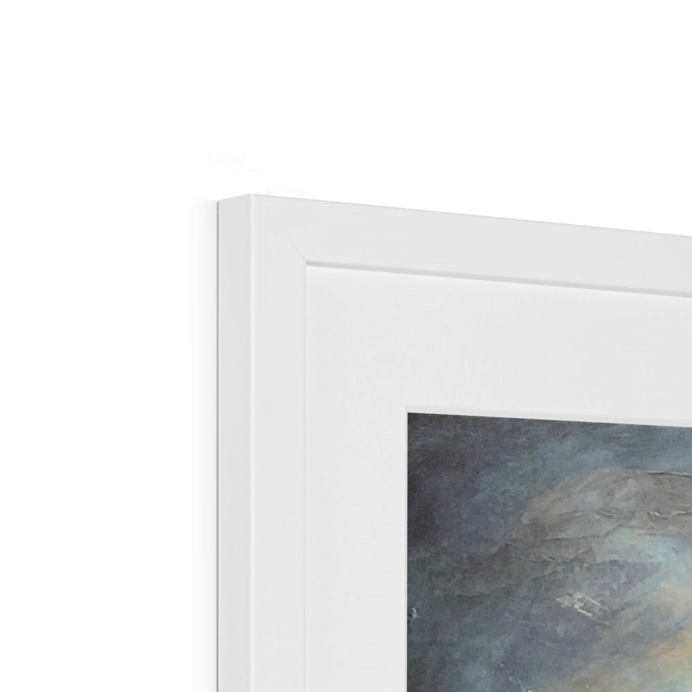 White frame with abstract Loch Ness Glow Art Prints painting