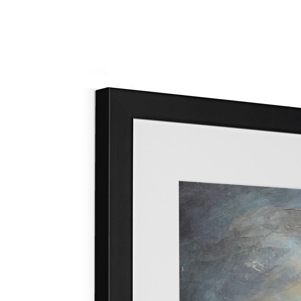 Black matte frame with Loch Ness Glow abstract painting