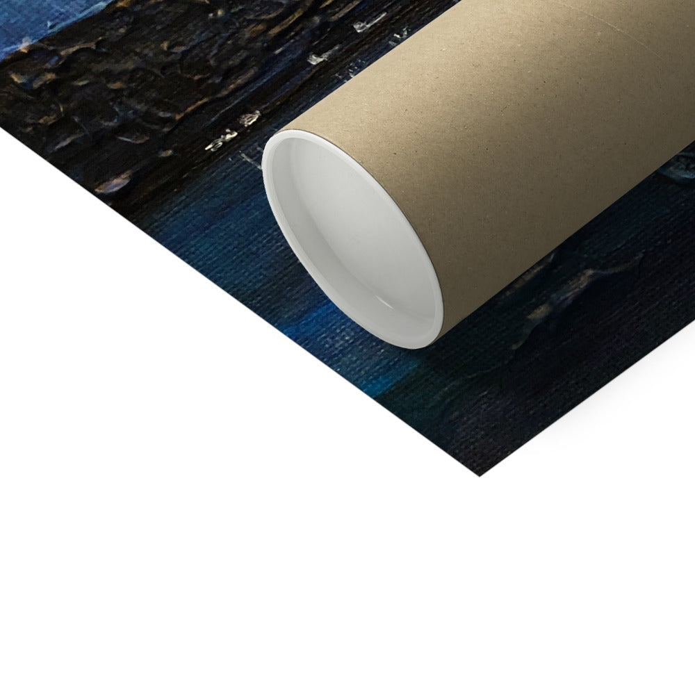 Brown Cardboard Tube with Loch Ness Moonlight Artist Proof Print