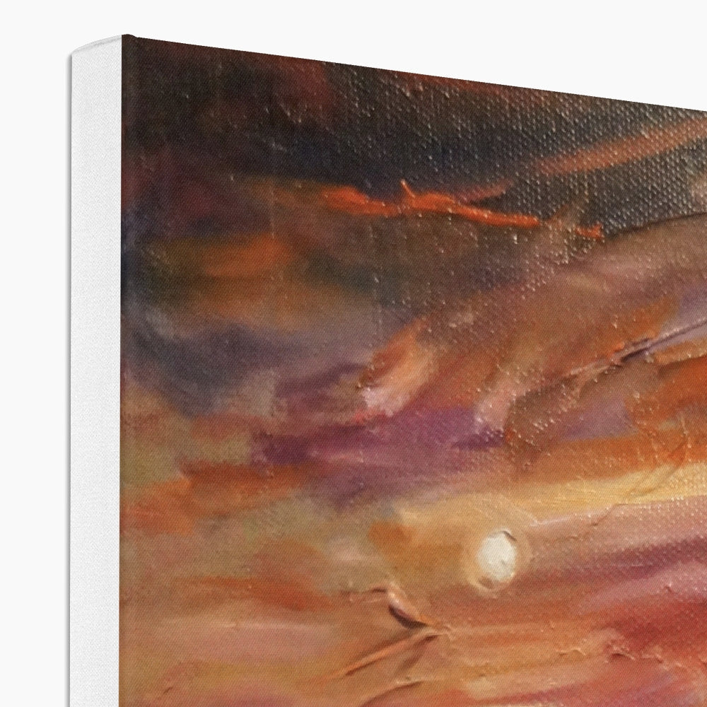 Loch Ness Moonset canvas print: abstract landscape in earthy tones