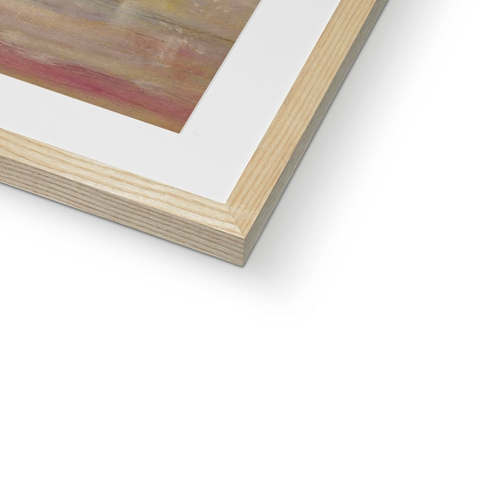 Loch Rannoch & Schiehallion abstract print in minimalist wood frame