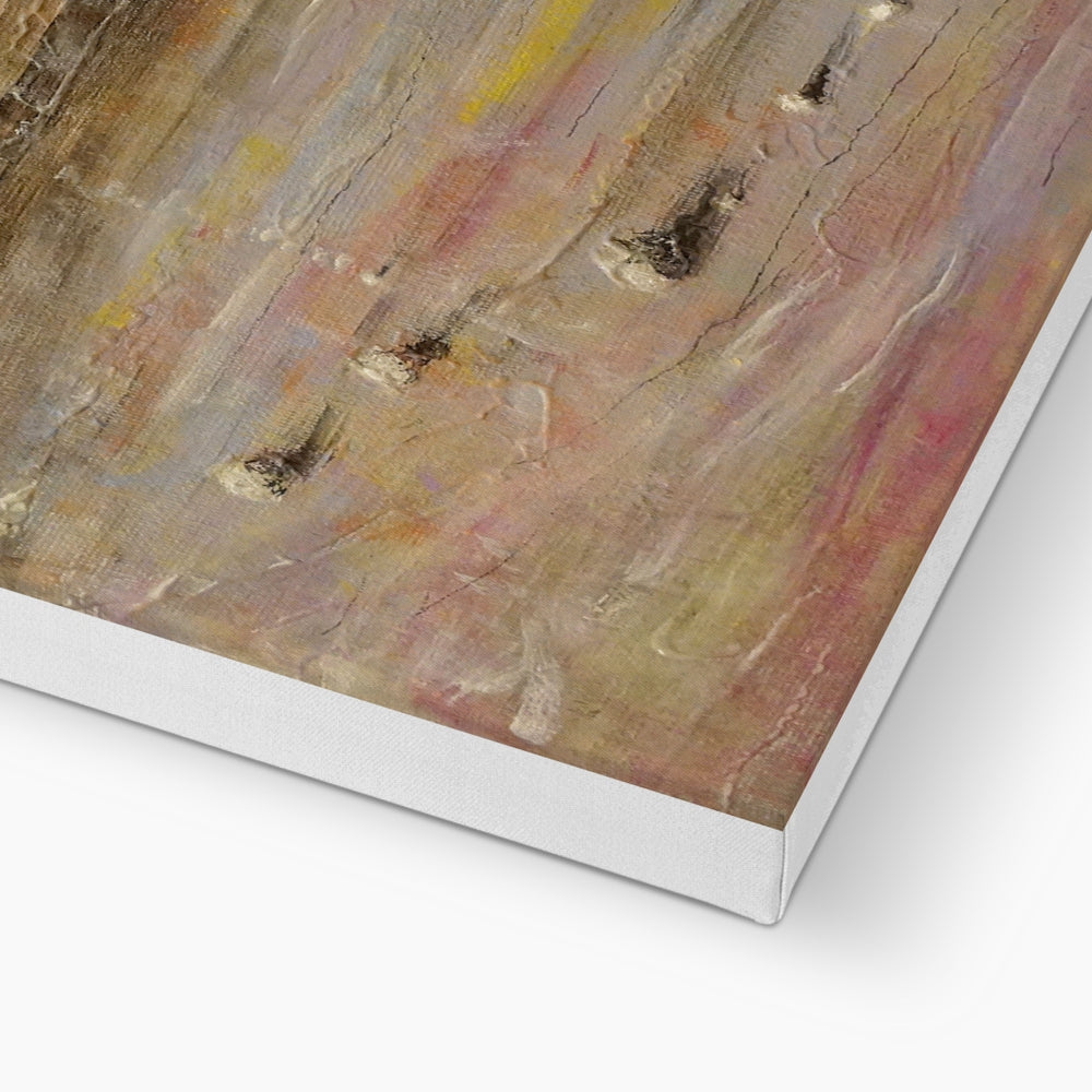 Abstract Loch Rannoch and Schiehallion canvas print in earthy tones