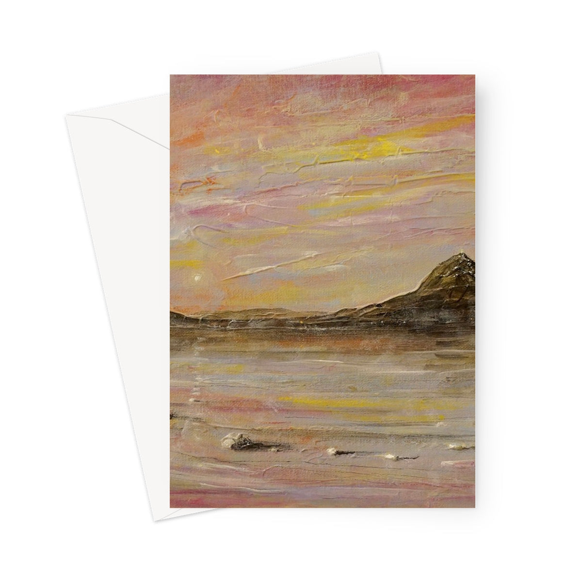 Loch Rannoch & Schiehallion impressionistic sunset greeting card