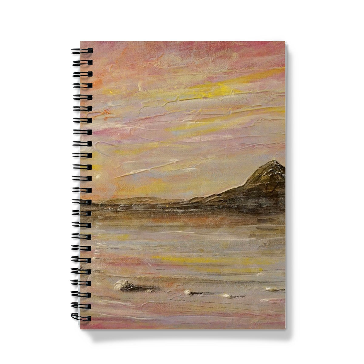 Loch Rannoch & Schiehallion notebook with sunset painting